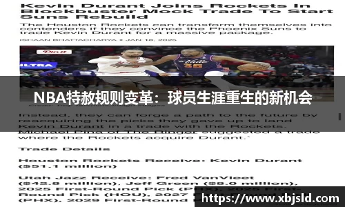 NBA特赦规则变革：球员生涯重生的新机会